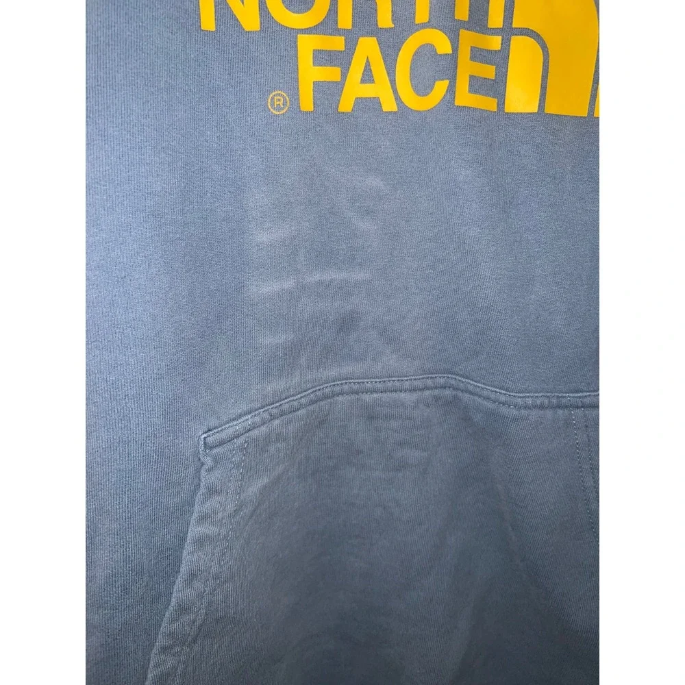 The North‎ Face Mens Hoodie Small Blue Yellow Half Dome Logo Pullover Sweatshirt